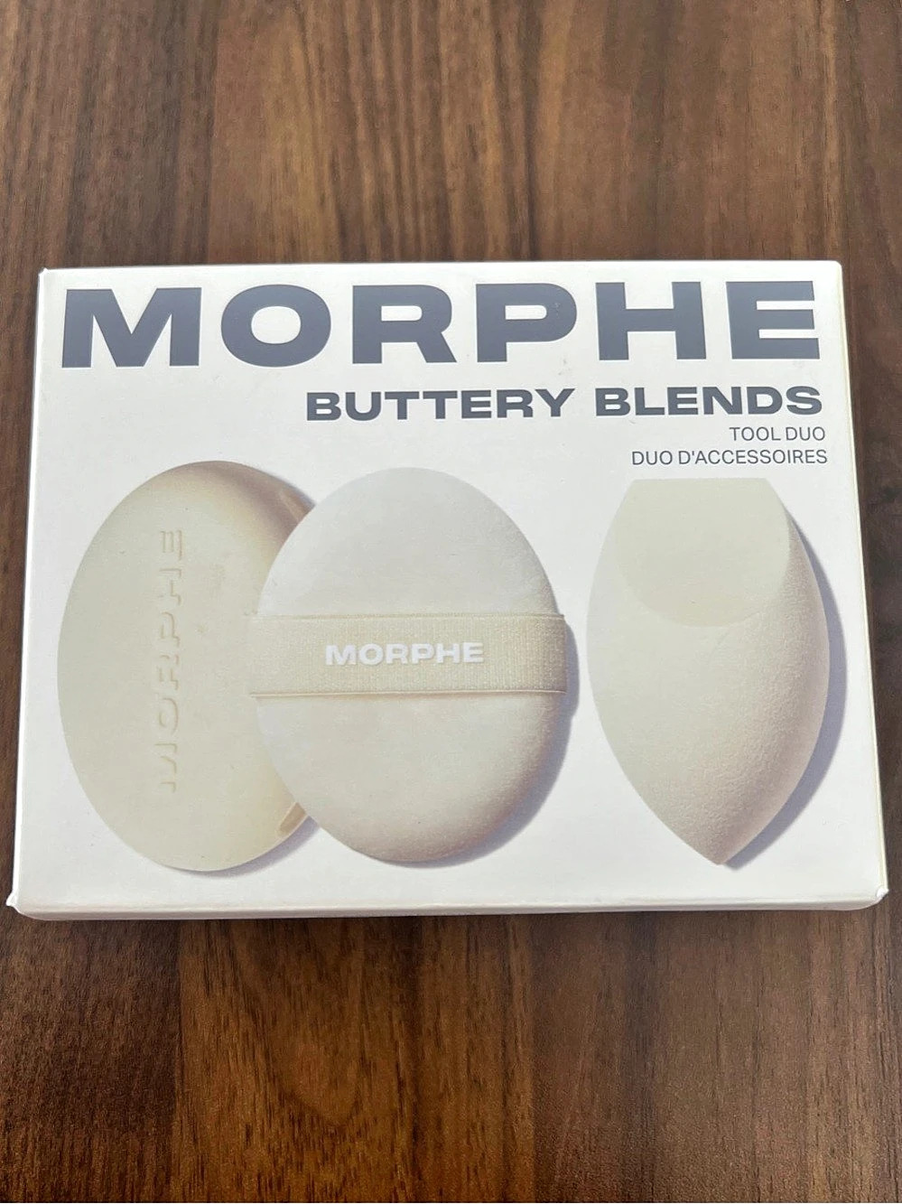 Morphe Buttery Blends Tool Duo Makeup Sponge & Powder Puff Set NWT